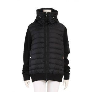 Moncler Moncler Blouson Black Outer One Point 94028 Nylon Down Swited Ladies