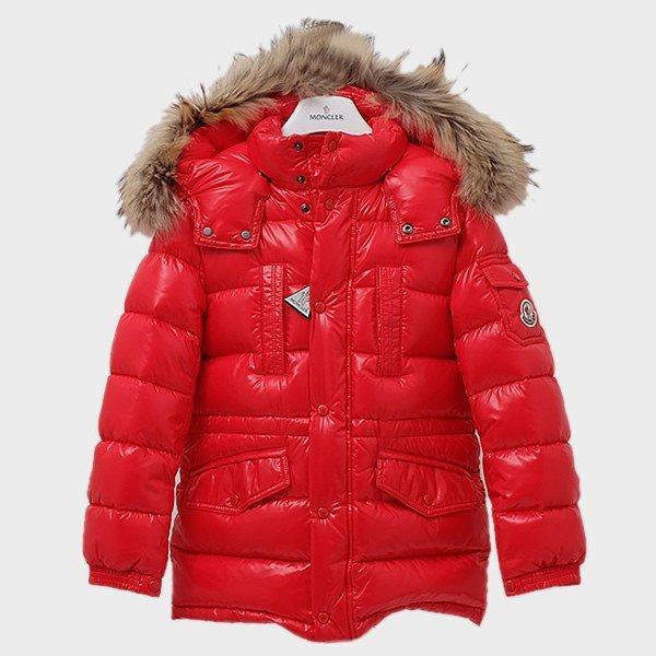 Moncler Moncler Kids Junior Children Quần áo Riviere With Hood Down Jacket Red Real Fanthing ★ Đặt hàng thư giá rẻ