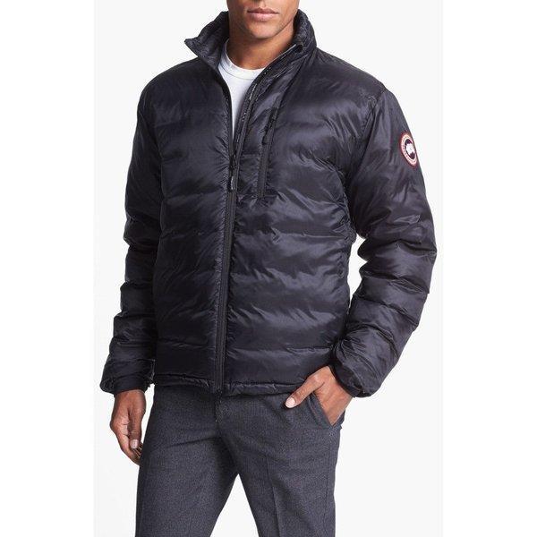 Canada Goose Men's Down Jacket Outter 'Lodge' Slim Fit Packable Windproof 750 Down Fill Jacket Black: DP3-536114-163173:
