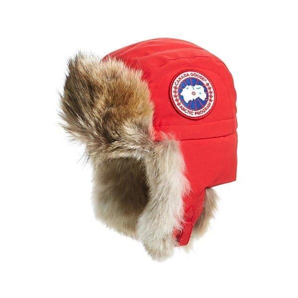 Canada Goose Hat Ladies Canada Hat Aviator Aviator với Coyote Fur Trim Red: 36-46K67oni7o-11f7: asty-shop2 đơn đặt hàng mua sắm mua sắm