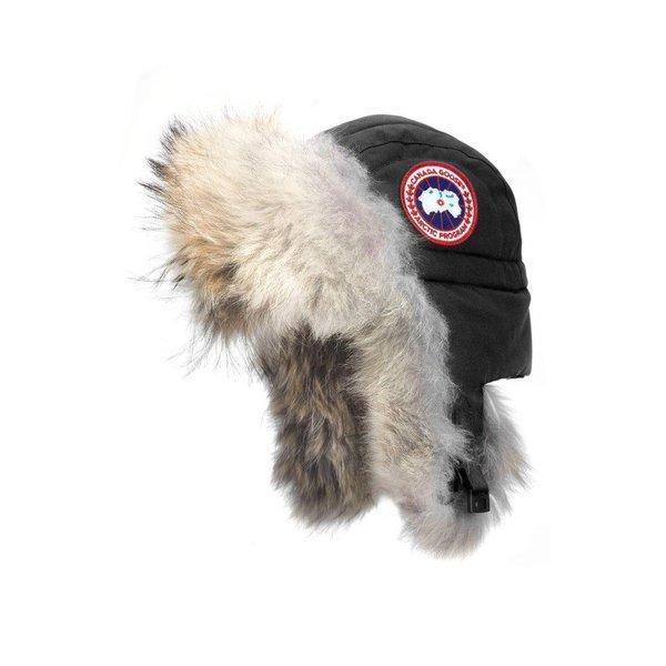 Canada Goose Ladies Hat Aviator Hat với Coyote Fur chính hãng Trim Black: DP3-522723-163173: Fermart Fermart EF-Mail Đơn đặt hàng Mua sắm Mua sắm Mua sắm