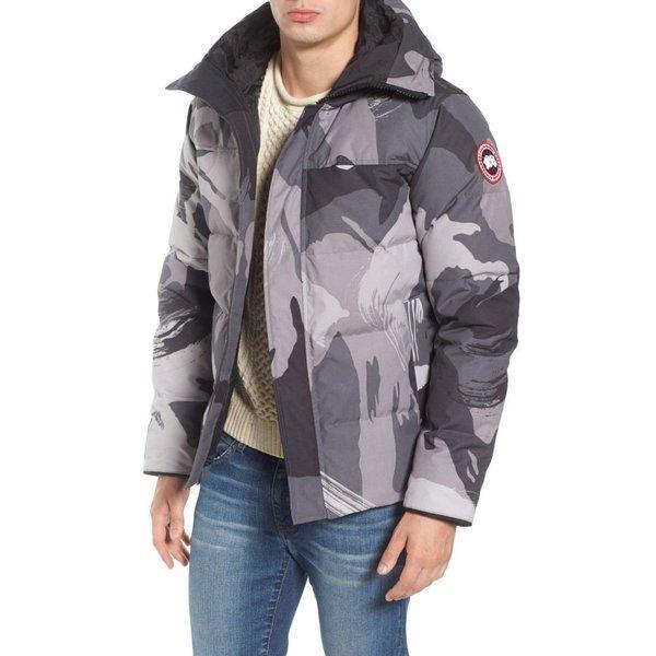 Canada Goose Men Court Outer Outer 'MacMilllan' Slim Fit Hooded Parka Grey Brush Camo: DP3-1103561-665539: