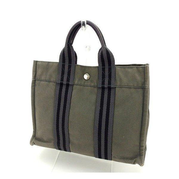Hermes Hermes Bag Túi Tote Fooltuto PM Grey Black Ladies đã sử dụng túi: S319: Thương hiệu Deco Tokyo -Mail Đơn hàng Mua sắm