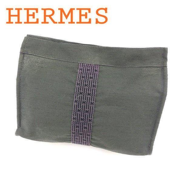 Hermes Hermes Túi Túi ly hợp Ile Line Line Grey Ladies Ladies Đàn ông Đơn đặt hàng qua thư