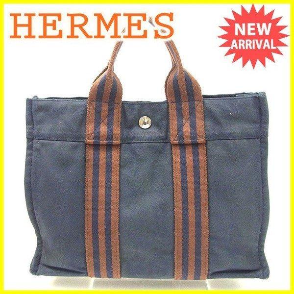 Hermes Hermes Bag Túi Tote Fooltuto PM Navy Brown Ladies Đàn ông Túi sử dụng: T506: Thương hiệu kho -Mail Đơn hàng Mua sắm
