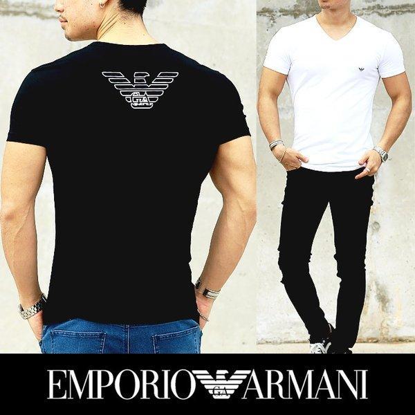 Emporio Armani Emporio Armani Short Sleeve T -shirt Men V -Neck: 110810 -CC735: Ferret điên -Mua sắm đặt hàng Đơn hàng Mua sắm