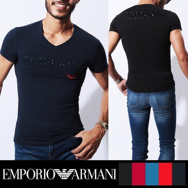 Emporio armani t -shirt ngắn tay V cổ đồng bằng Emporio Armani: 110810-516: Ferret điên -Mua sắm đặt hàng theo thứ tự