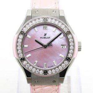 Beauty Hublot Cổ điển Fusion Pink Diamond 581NP6210LR1204JPN17 Quartz [CE Yashiro Store]: YA4398: Coco Load -Mail Order Mua sắm mua sắm