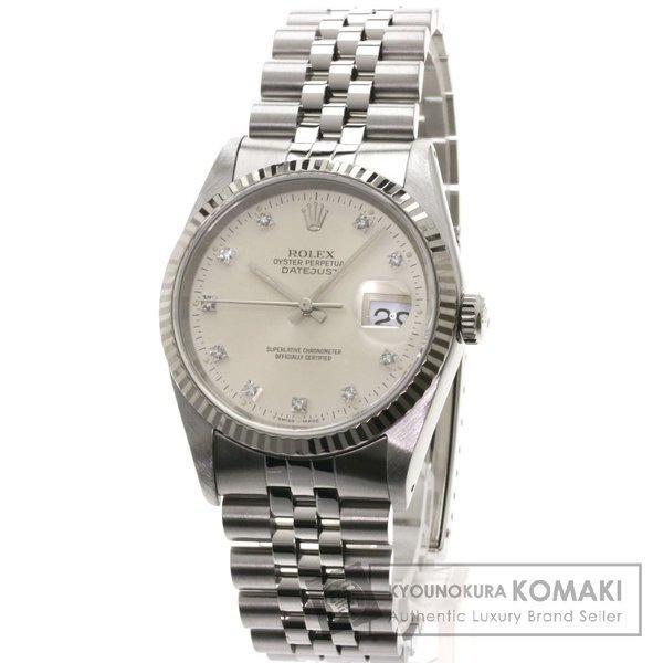 Rolex Rolex 16234G DateJust 10p Đồng hồ kim cương Thép không gỉ/SS Men đã sử dụng: 91220103: Thương hiệu Kyoto Kurakomaki -Mail Đơn hàng Mua sắm Mua sắm