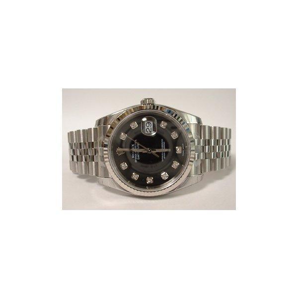 Rolex Rolex Ngày của nam giới Chỉ 10p Diamond Black 116234G: RMD -12: SUISHO -MAIL ĐẶT HÀNG MUA SẮC