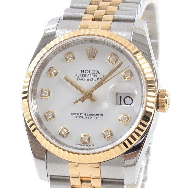 Rolex Rolex Men Watch Oyster Petual Ngày chỉ 116233G Thép không gỉ x ĐẶT HÀNG Vàng vàng
