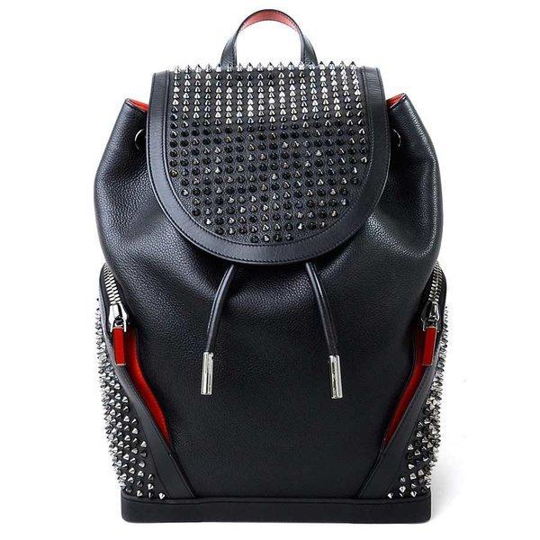 [Hàng đẹp] Christian Lubutan Christian Louboutin Backpack Leather X Studs Black X Red X Silver: 95184: Thương hiệu Valus -Mail Đơn hàng Mua sắm