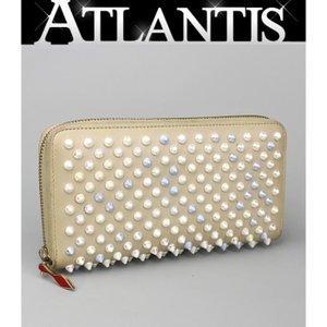 Christian Louboutin Round Fastener Long Wallet Studs Beige: 042804: Atlantis -Mail Đơn đặt hàng Mua sắm