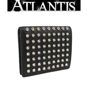 Bán hàng hóa kiểm kê Christian Louboutin BI -Fold Compact Wallet Studs Leather Black: 041062: Atlantis -Mail Đơn đặt hàng Mua sắm