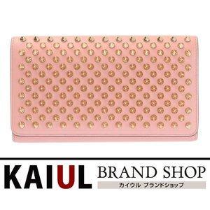 Christian Louboutin Macaron Spike Studs Wallet Leather Pink AB Xếp hạng với ví dài