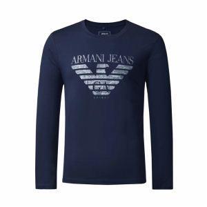 Armani t -shirt bán phổ biến cổ điển Silhouett Silhouett dài tay T -Shirt 3 màu Chọn vật liệu bông phổ biến sang trọng một phạm vi rộng và thiết kế thanh lịch t -shirt