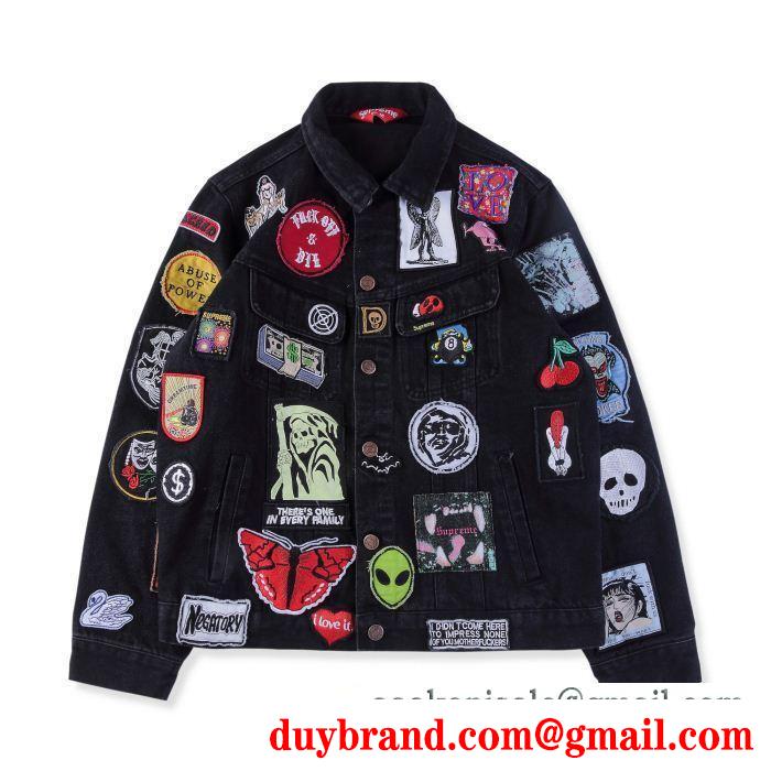 デニムジャケット シュプリーム supreme 高品質で綺麗 supreme patches denim trucker jacket