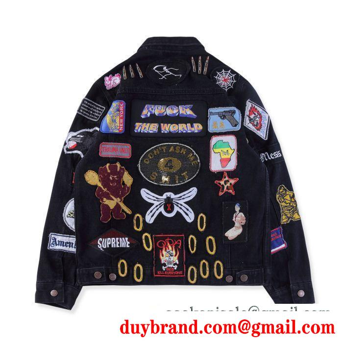 デニムジャケット シュプリーム supreme 高品質で綺麗 supreme patches denim trucker jacket