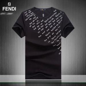 Fendi Super Fendi Đáng ngạc nhiên Giá trị đặc biệt xuất hiện MỚI màu trắng đen tất cả mùa T -Shirt làm mới