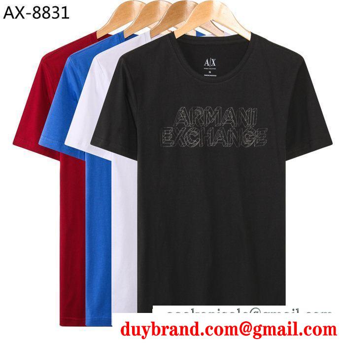 半袖Tシャツ 4色可選 2019ssコレクションに新着 大人っぽいスタイルが完成 armani アルマーニ