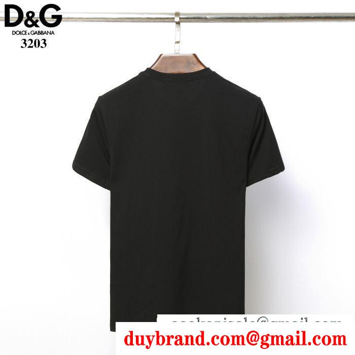 Tシャツ/ティーシャツ新作エレガントに着こなす ドルチェ＆ガッバーナ Dolce&Gabbana 2色可新作夏の優秀アイテム