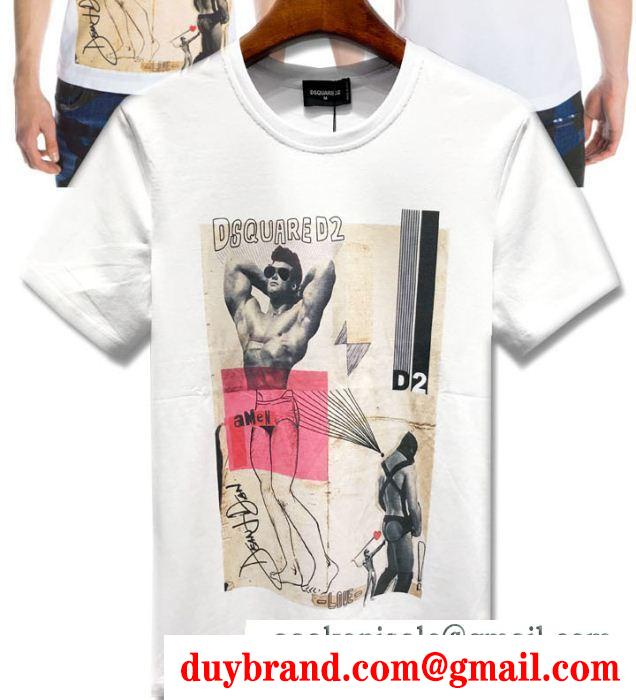 DSQUARED2 きれいめな印象で着こなし ディースクエアード2019SSコレクションに新着  Tシャツ/ティーシャツ 2色可選