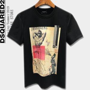 Dsquared2 mặc với ấn tượng tuyệt đẹp Deeku arrard 2019SS Bộ sưu tập mới T -Shirt/Tea Shirt 2 màu sắc