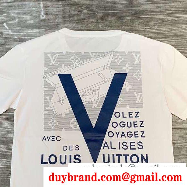 新春セールアイテム ルイ ヴィトンTシャツ/ティーシャツ LOUIS VUITTON 2色可選 今年らしく魅力的アップ