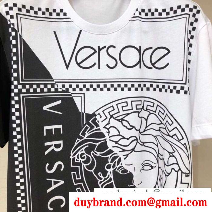 VERSACE ヴェルサーチ 半袖tシャツ 2色可選 セール価格でお得 新作 海外よりお届け 限定品