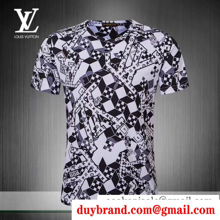 LOUIS VUITTON 春夏大活躍人気アイテム  ルイ ヴィトン ファッション感度の高い2019トレンド Tシャツ/ティーシャツ 2色可選 