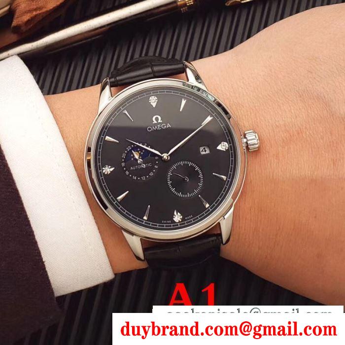 新作入荷品質保証ビジネス場合黒色文字盤デザイン腕時計かっこいいOMEGAオメガ 腕時計 メンズ 激安耐久性高級感