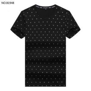Armani T -Shirt giá rẻ Armani Limited Số lượng mới Silhouette Model T -Shirt Black and White Kaki Thời trang đơn giản