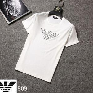 Quần áo Armani giá rẻ Armani Bakusen Ngoại hình mới cơ bản mềm t -shirt tay áo ngắn vật liệu rượu vang trắng đen