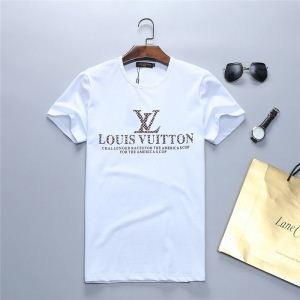 Vải bán hàng hạn chế mặc cả dễ di chuyển màu đen và trắng Louis Vuitton Vuitton tiếp xúc với nước t -shirt cho nam giới ngắn ngủi cho nam giới