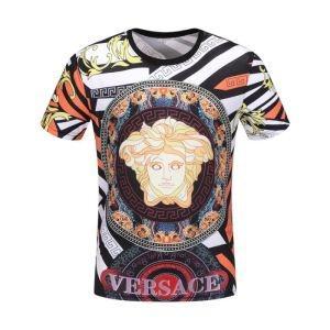 Versace T -Shirt Versace Chất lượng ném bom Đảm bảo di chuyển dễ dàng để di chuyển cao Cotton T -shirt Lock Street For Men