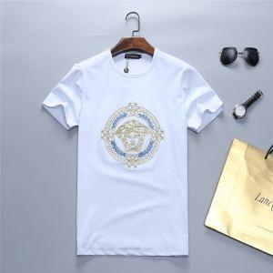 Versace t -shirt Mail Order Versace Bakusho Midsummer Midsummer Main Tops mặc t -Shirt Black White Men