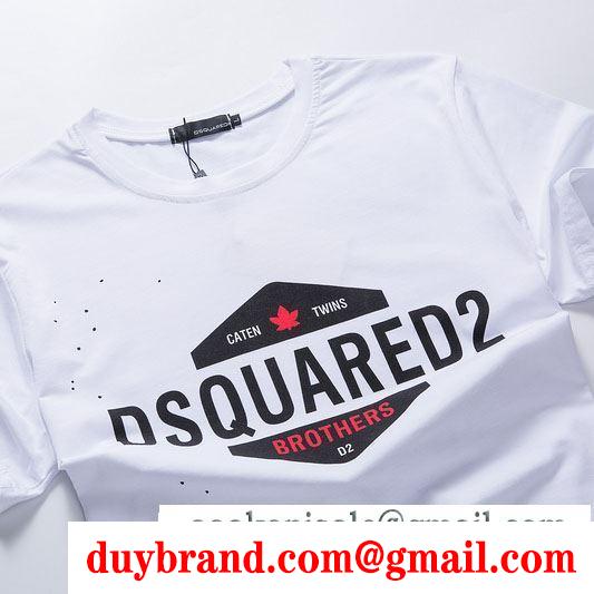 ディースクエアード dsquared2 2019ssコレクションが発表 半袖tシャツ クラシックな雰囲気のトップス 2色可選