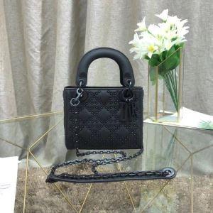 Người mẫu cổ điển phổ biến Dior Dior Mini Lady Dior Ultra Black Bag Ladies Túi Đen