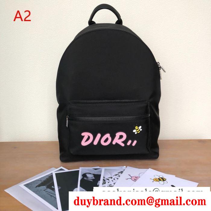 Dior ディオール メンズ バックパック スーパーコピー ブラック レザー ファッション 最安値 ３色選択可 1kwba064yle_h03e