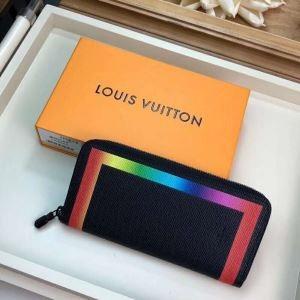 Louis Vuitton Kẻ động vật nổi tiếng Zip Long Wallet 2019 Mùa xuân / Mùa hè cổ điển Louis Vuitton thời trang Black Curfskin Giá thấp nhất