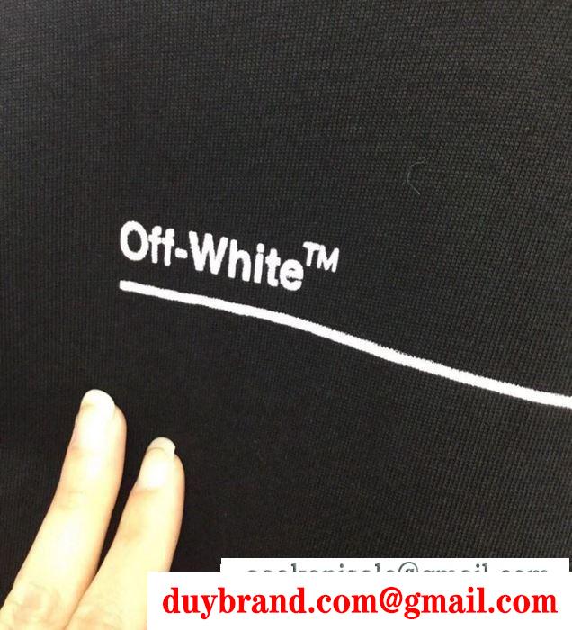 注目ブランドスタイル良く見せ  Off-White オフホワイト  半袖Tシャツ  2019夏もゆったり着こなし