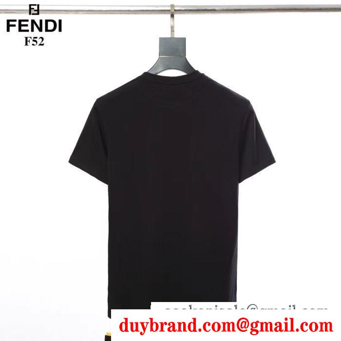2019春夏流行する  フェンディ FENDI  リラックスした雰囲気に  半袖Tシャツ ファッションに新しい色