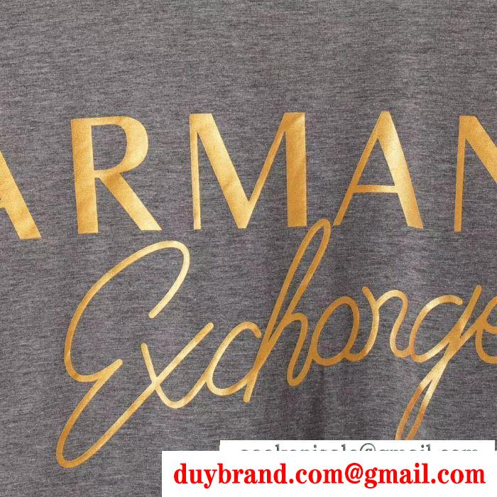 多色可選 トレンドを取り入れておしゃれの アルマーニ 2019ss先どりトレンド ARMANI ファッションに新しい色 半袖Tシャツ 新作モデル