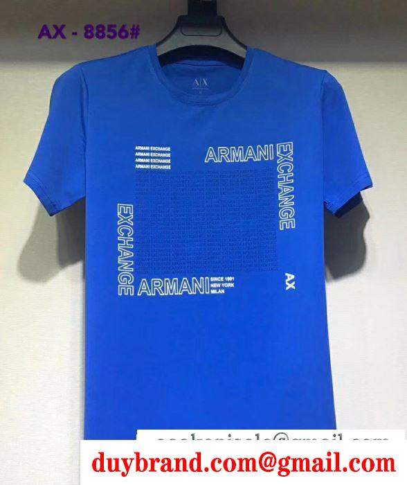 半袖Tシャツ 2019春夏の必須アイテム アルマーニ ブランドスタイルが継続的に人気 ARMANI リラックスした雰囲気に 多色可選