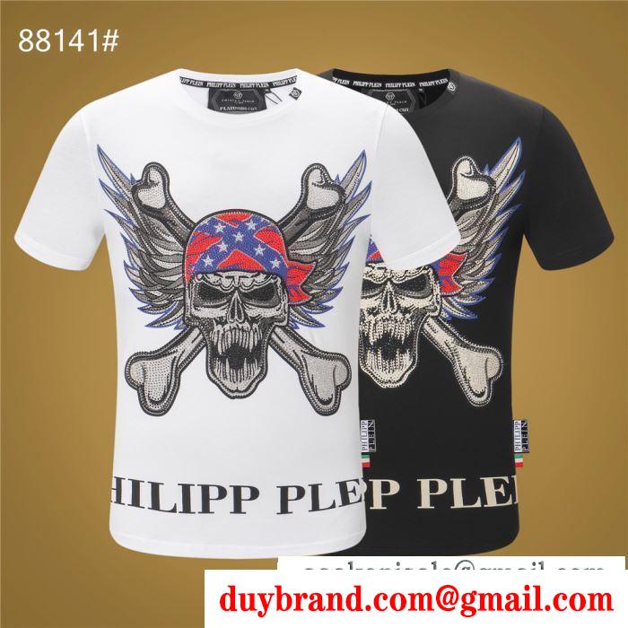 2019年春夏シーズンの人気 philipp plein tシャツ/半袖 2色可選顧客セール大特価 フィリッププレイン 抜け感のあるスタイルが完成