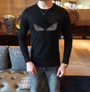 Fendi Fendi Long Sleeve T -Shirt 2 Lựa chọn màu mùa thu / Mùa đông 2019 Mùa lạnh mới nhất của Road Road Item _ Fendi Fendi_ Thương hiệu giá rẻ 