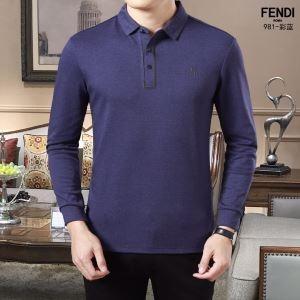 Long -sleeved t -shirts 3 -Molored Lựa chọn 2019 Mùa thu / Mùa đông cần thiết Fendi Fendi_fendi Fendi_ Thương hiệu siêu rẻ (Lớp lớn nhất của )
