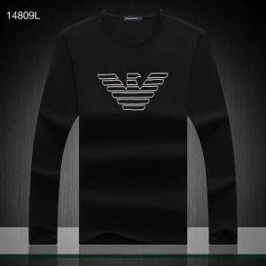 Cord Armani Armani Armani Long Sleeve T -Shirt 2 Lựa chọn màu 2019 Tham gia mùa thu / Mùa đông