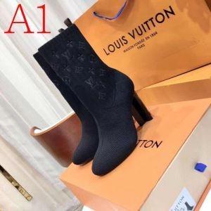 boots cao Louis Vuitton Nữ  thiết kế tuyệt đẹp Leather Boots sành điệu 2019 Mùa thu / Mùa đông LV siêu cấp giá rẻ