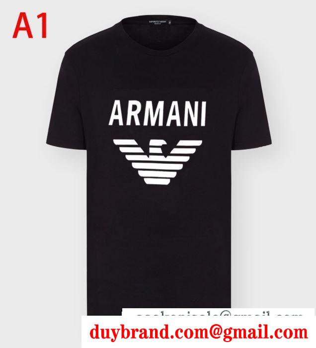 着まわし力も高い 多色可選 半袖Tシャツ 機能も見た目も素敵 アルマーニ ARMANI 機能性重視になる